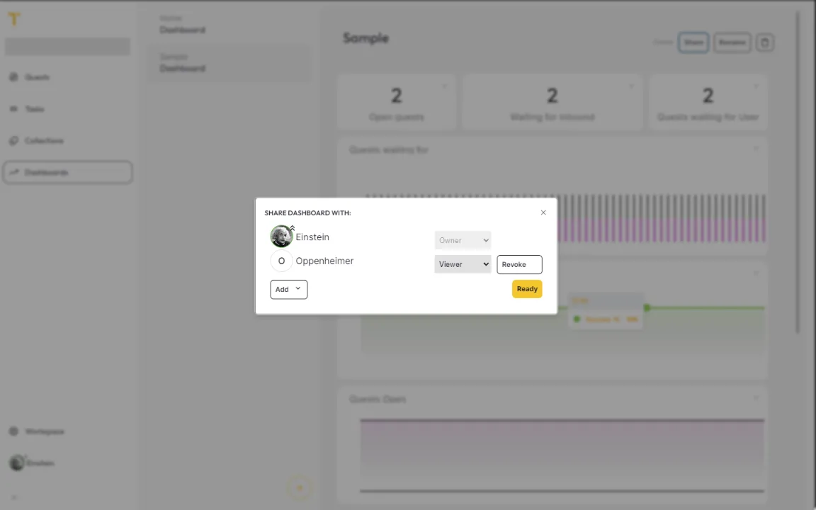 Sharing a dashboard in Tick