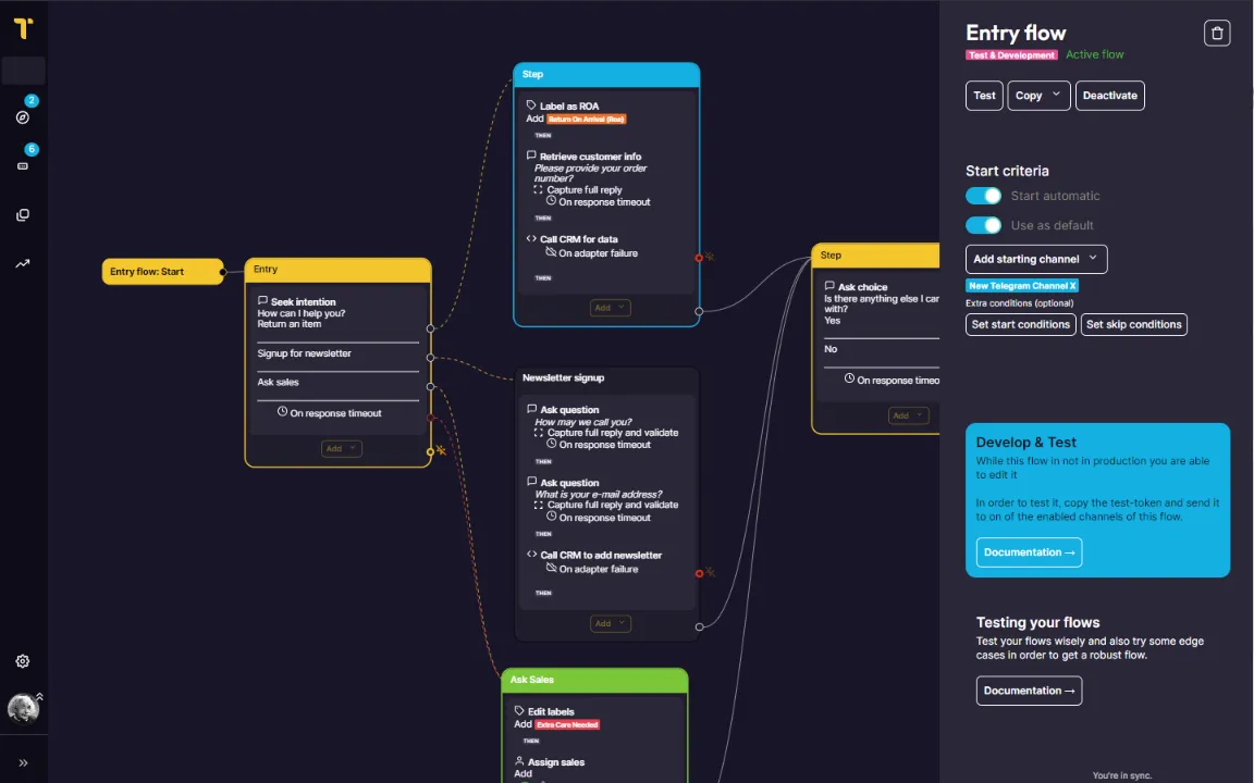 An automated return flow